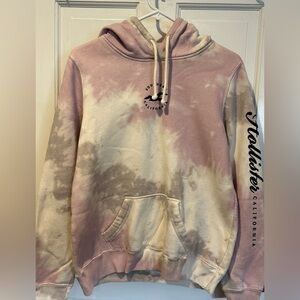 Hollister Pink and Cream Hoodie